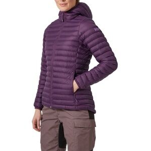 Helly Hansen Women’s Sirdal hooded insulated purple full zip jacket size XL